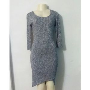 Derek Heart Marbled Gray Sweater Dress